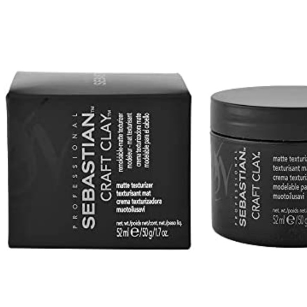 Sebastian Craft Clay Matte Texturizer, Remoldable Texturizing Hair Clay, 1.7 oz